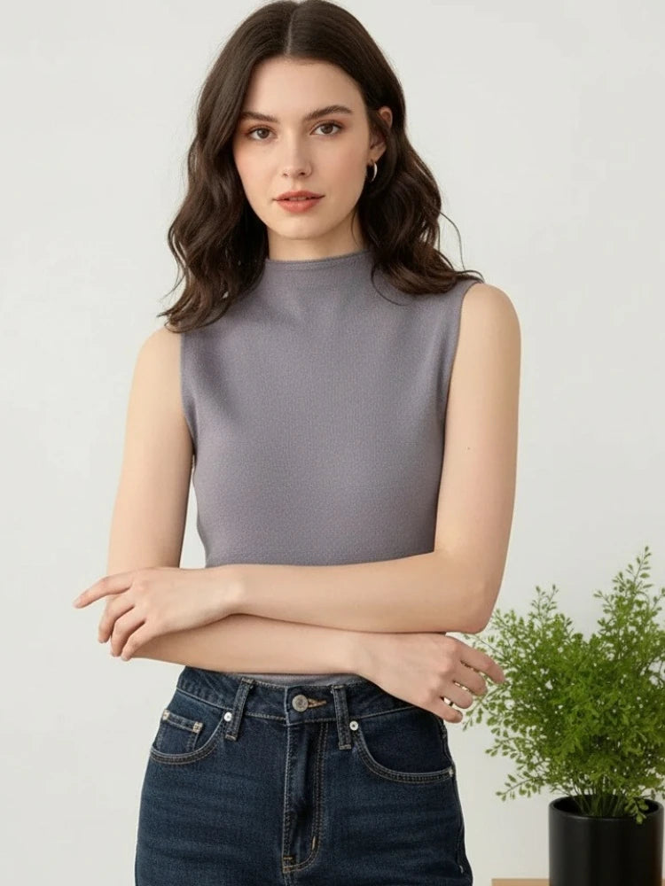 2026 Summer Sexy Knitted Tank Top Women Camisole Blouse Sleeveless Slim Top Female Sleveless T-shirt Vest Casual Camis